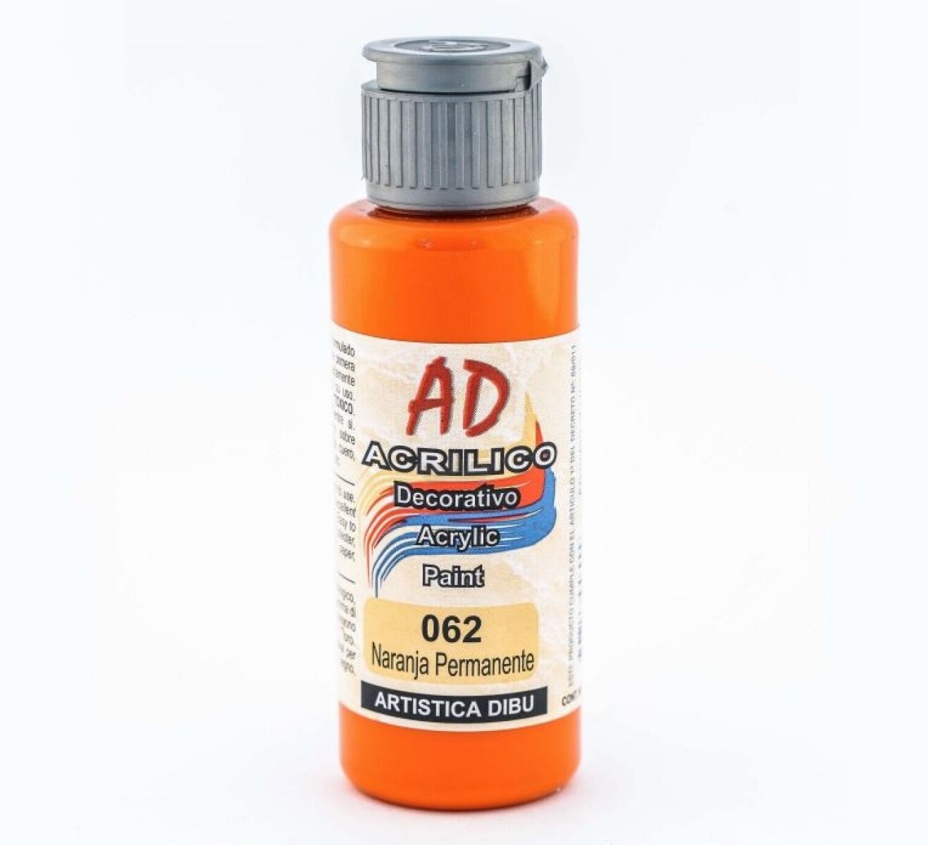 Acrílico Decorativo Ad 60 Ml Naranja Permanente 