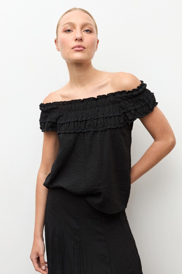 Blusa bardot negro
