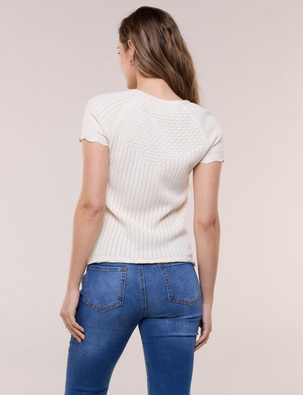 Blusa Tejido Calado CRUDO