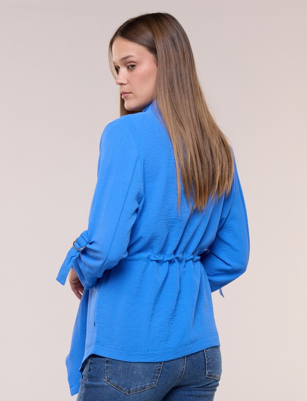 Chaqueta Cintura Ajustable CELESTE OSCURO