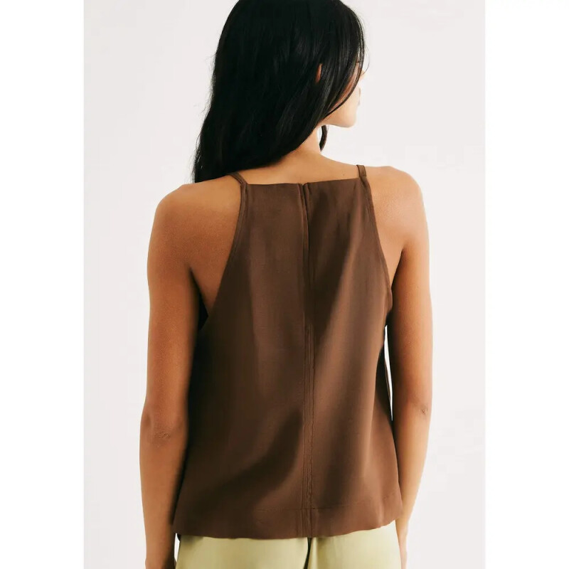 BLUSA SM FEM MARROM ESCURO