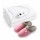 Set Pantufla Cuerina Unisex + Calienta Cama 1 Pza 3 Niveles Rosa