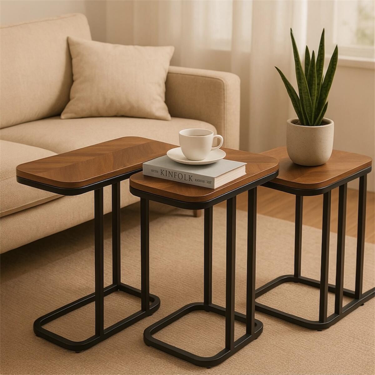 Mesa Nido Rectangular Set 3 Piezas 