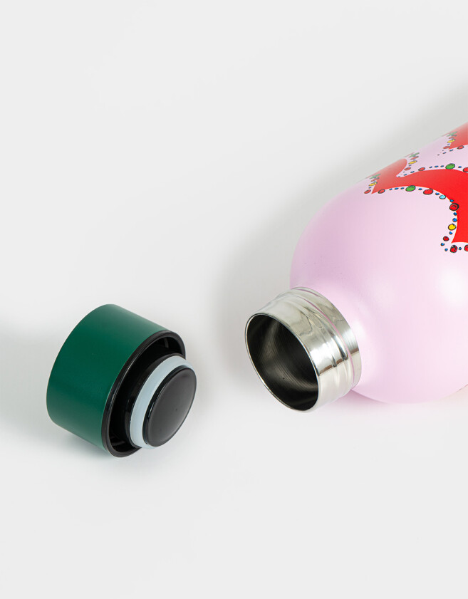 Deco Infantil Botella Metálica "grinch" - Combinacion Multicolor