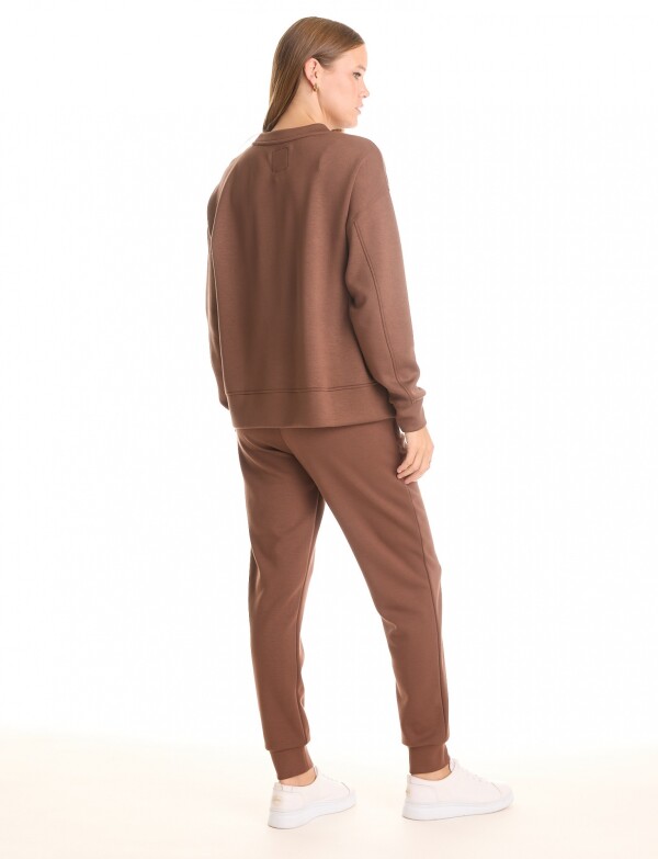 Buzo Pespuntes MARRON