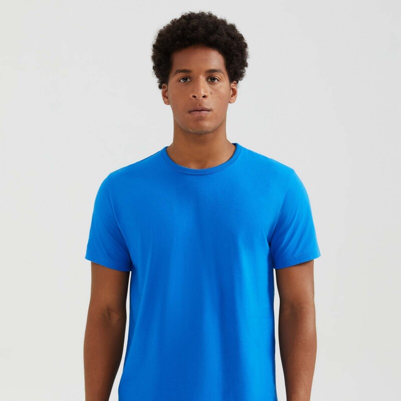 CAMISETA MM MASC AZUL MEDIO