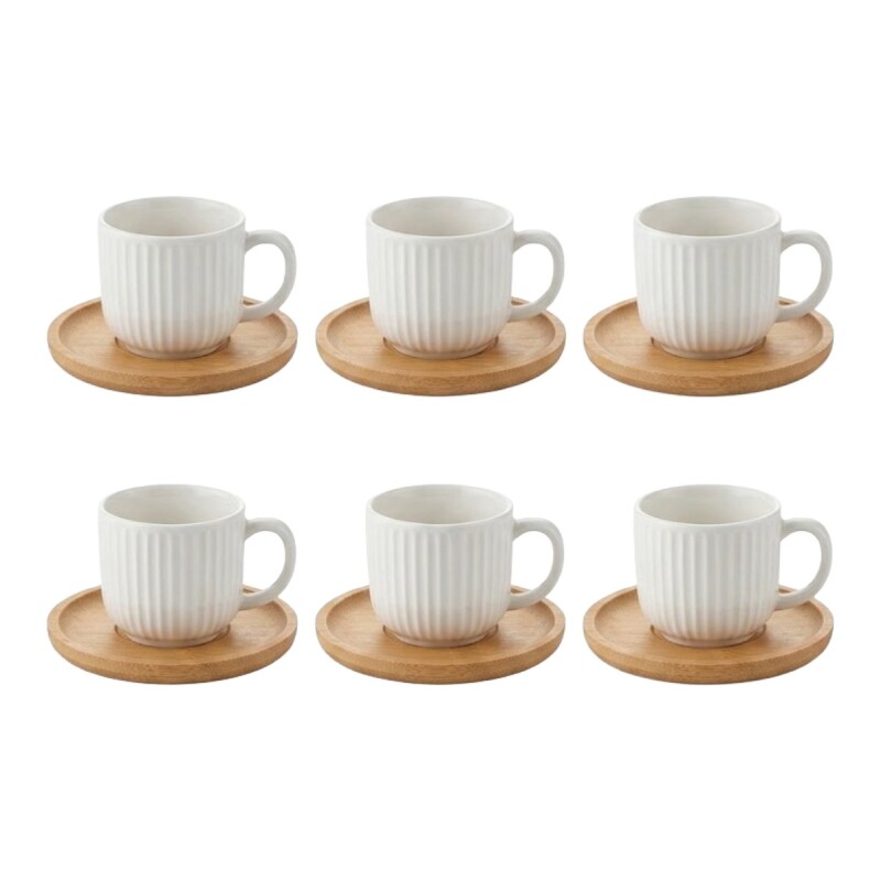 SET TAZA C/PLATITO BAMBU 12PZAS Unica