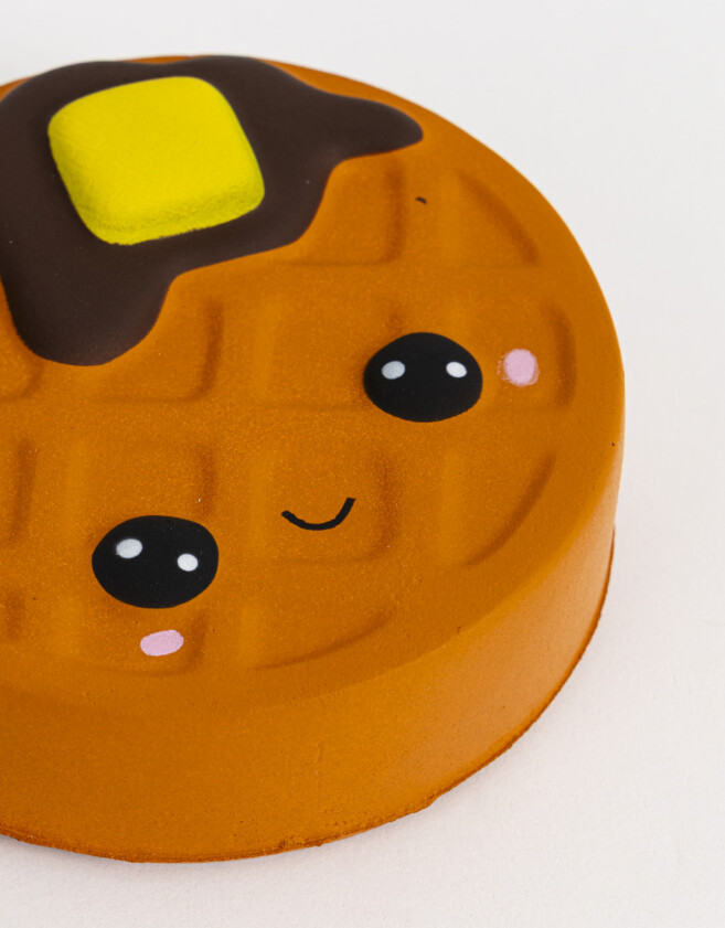 Lúdico Squeeze Squishy Waffle - Marron Medio