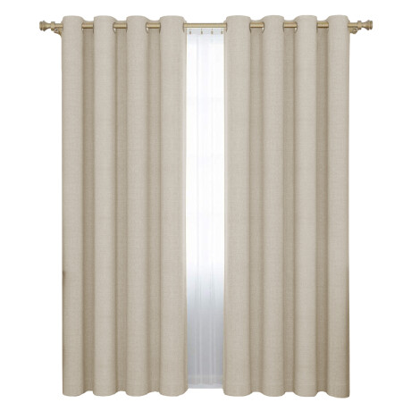 Set x2 Cortina Blackout 140x230 Cm Living Dormitorio Gris Gaspeado Claro