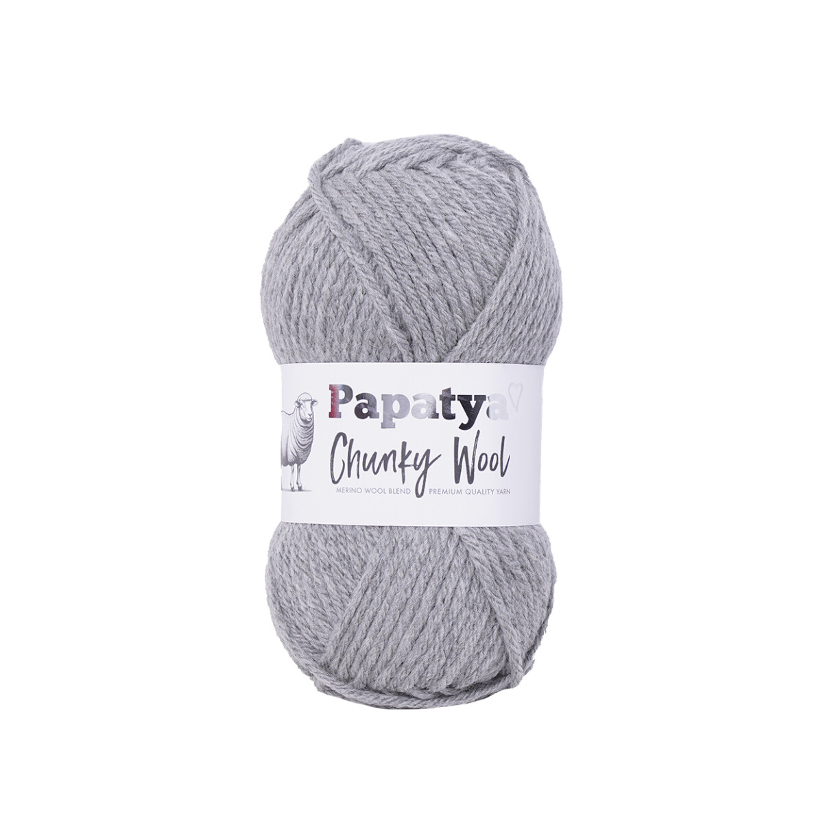 chunky wool - gris melange 