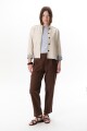 PANTALON LINO STRECH MARRON