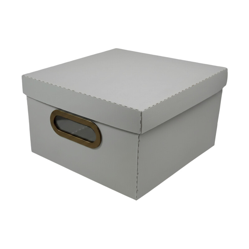 Caja Organizadora Lino P 25cm x25cm x15cm GRIS