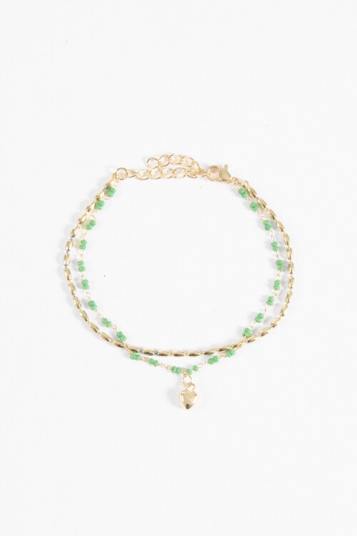 Pulsera dije cora detalles dorado