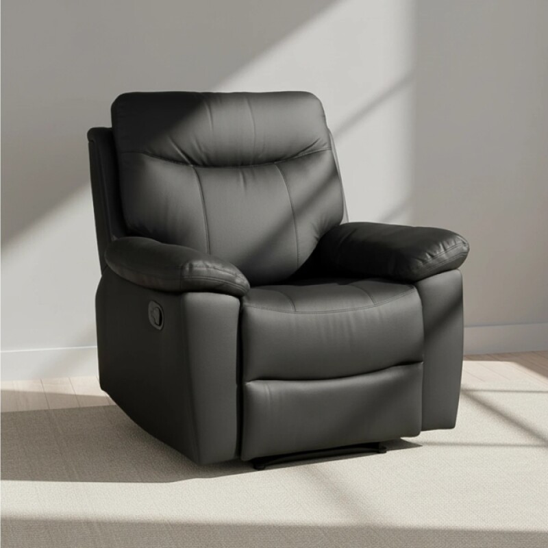 Sillon 1 Cuerpo Recliner Pu Lexus Negro Sillon 1 Cuerpo Recliner Pu Lexus Negro