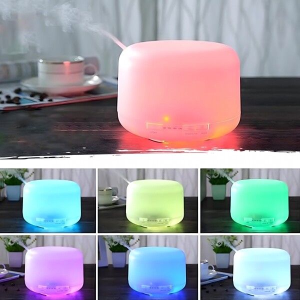 Aromatizador Difusor Humidificador Perfume Luces Led 500 Ml® Variante Color Blanco