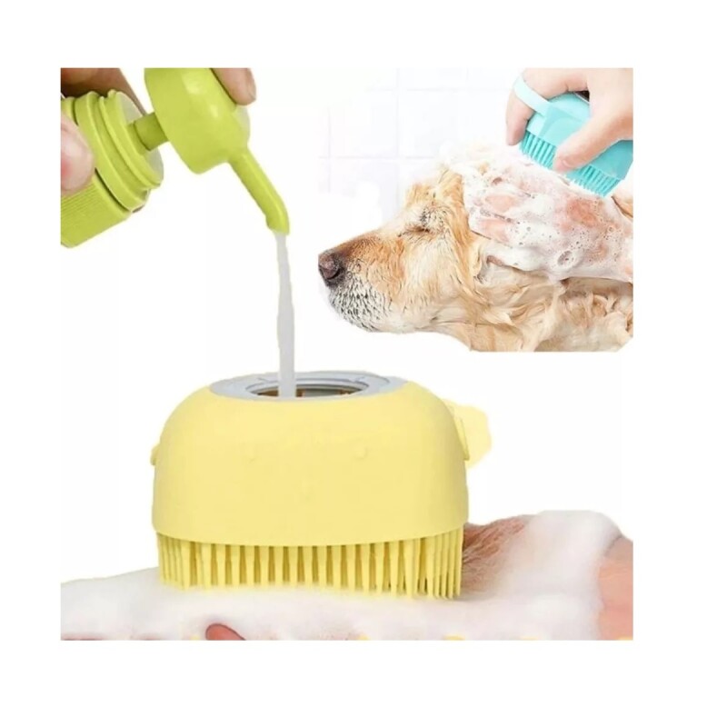 CEPILLO DE SILICONA PARA BAÑO CON DISPENSADOR DE SHAMPOO CEPILLO DE SILICONA PARA BAÑO CON DISPENSADOR DE SHAMPOO