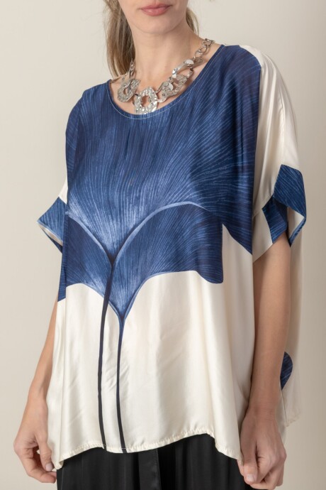 BLUSA HOJA Azul