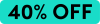 40% 0ff agosto