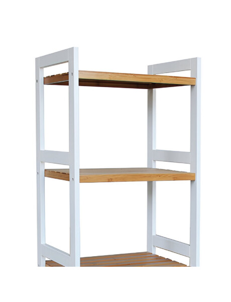ESTANTERIA 5 TABLAS 45X32X142 CM BAMBOO CON BLANCO ESTANTERIA 5 TABLAS 45X32X142 CM BAMBOO CON BLANCO