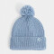 Gorro Romántico Gorro Tejido Con Pompón - Azul Celeste