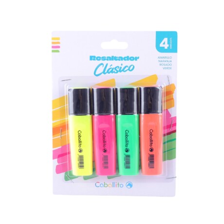 RESALTADOR CABALLITO 4 COLORES CLÁSICOS 001