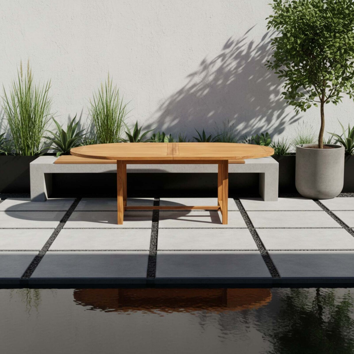 MESA EXT - MADERA NATURAL-BEIGE YARIS 180-240CM 