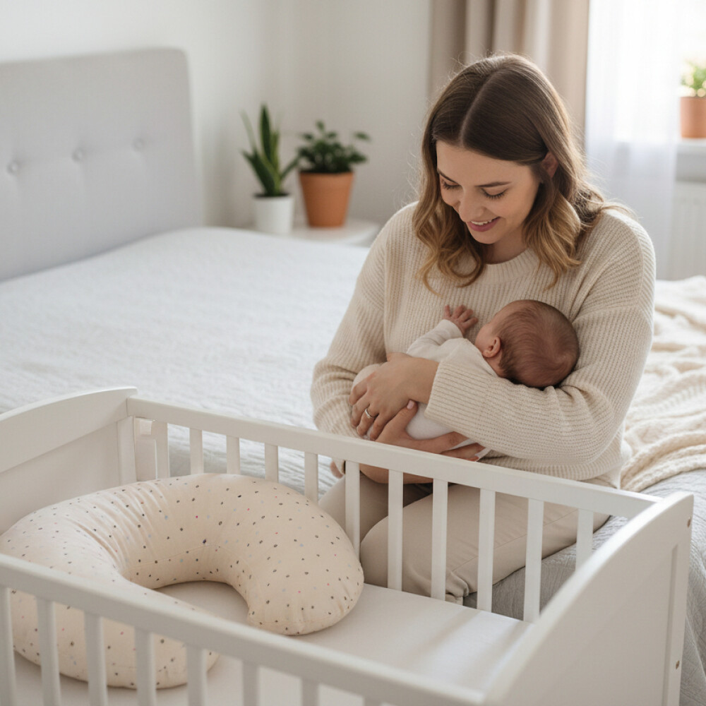 Almohada lactancia LORELLI beige estrellas