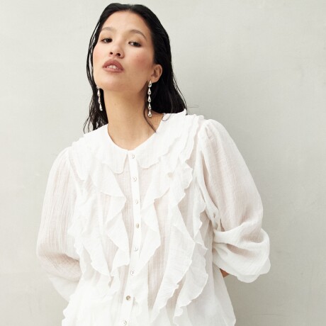 CAMISA FLORICA Blanco