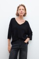 Sweater manga corta negro