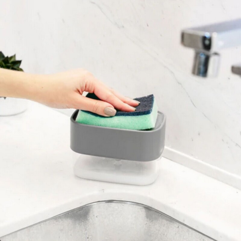 Dispensador para esponja de cocina Modelo Trium Ou - Gris Dispensador Para Esponja De Cocina Modelo Trium Ou - Gris