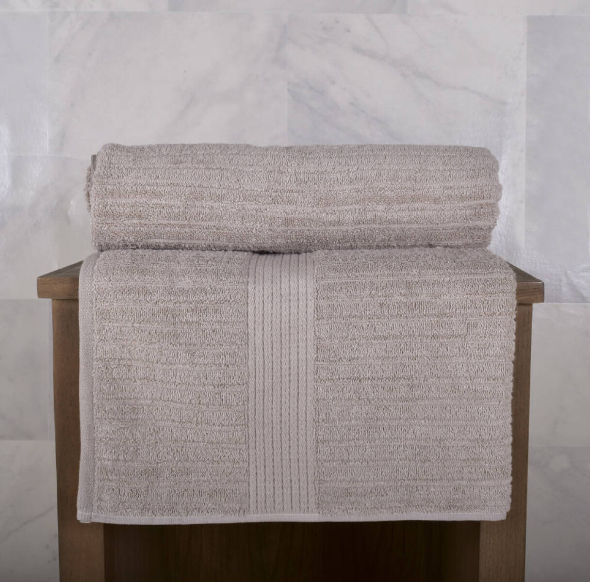 Toallas Hilo Peinado Beige - Rostro 