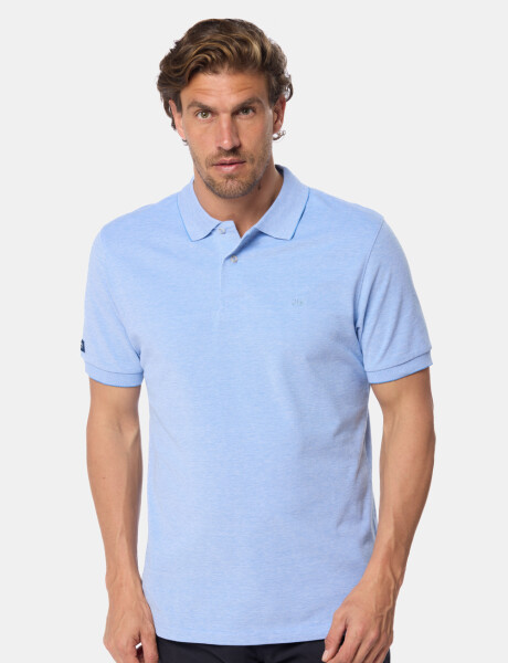 REMERA POLO LISA PIQUÉ Celeste