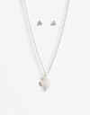 Bijouterie Set Exclusive Edition Set Aros Pasantes Y Cadena Plata 925 - Plateado Rodio