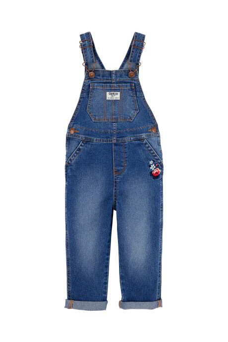 Enterito jean con bordado. Talles 2-5T Sin color
