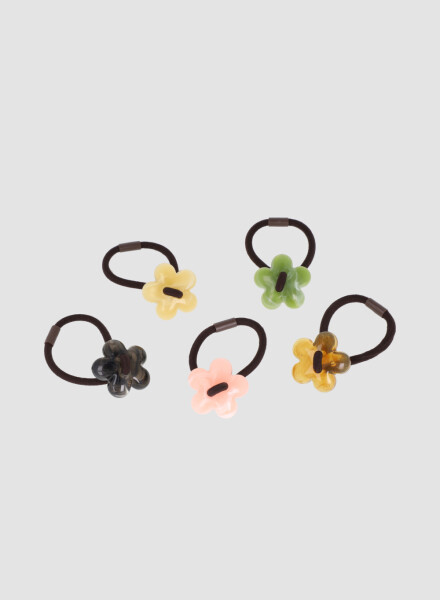 Pack x5 de colas <br /> para pelo flores Surtidos