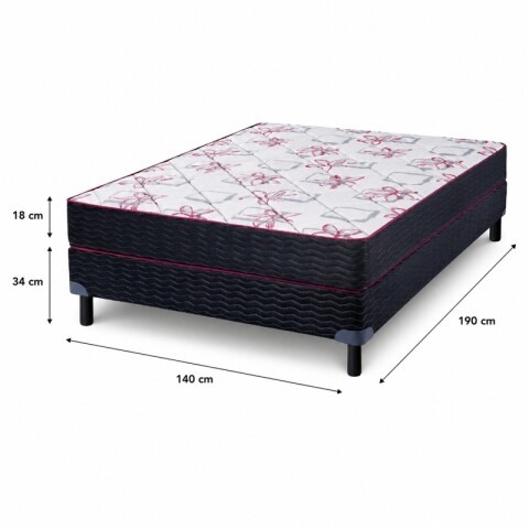 Conjunto Sommier TERMINUS Espuma Reversible - 2 Plazas 140 x 190 x 18 - Hasta 120kg Conjunto Sommier TERMINUS Espuma Reversible - 2 Plazas 140 x 190 x 18 - Hasta 120kg