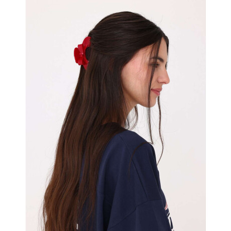 Broche Con Moño Carey Rojo Medio