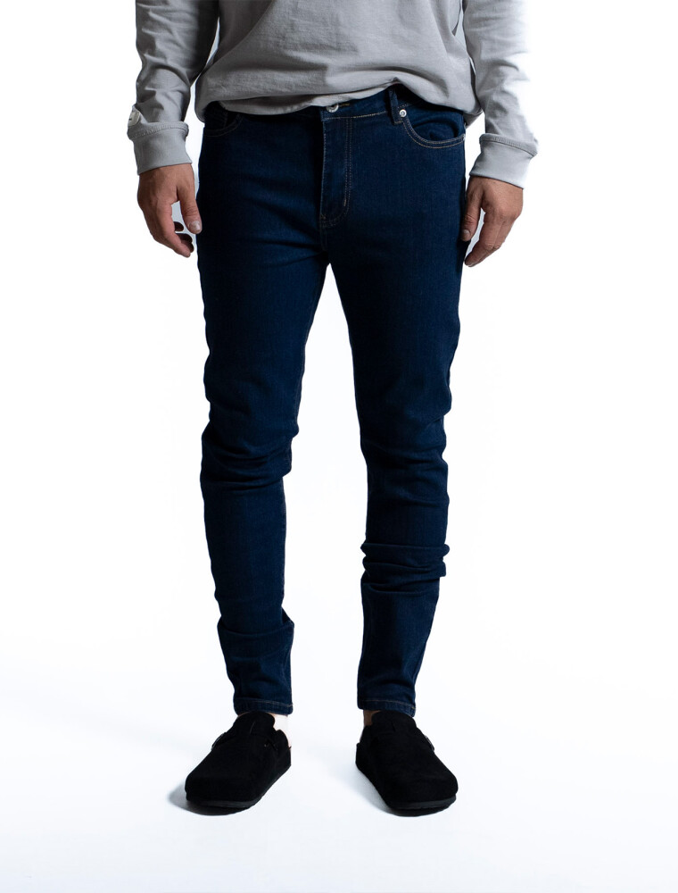 Jean Slim Fit Largo 30 Azul Oscuro
