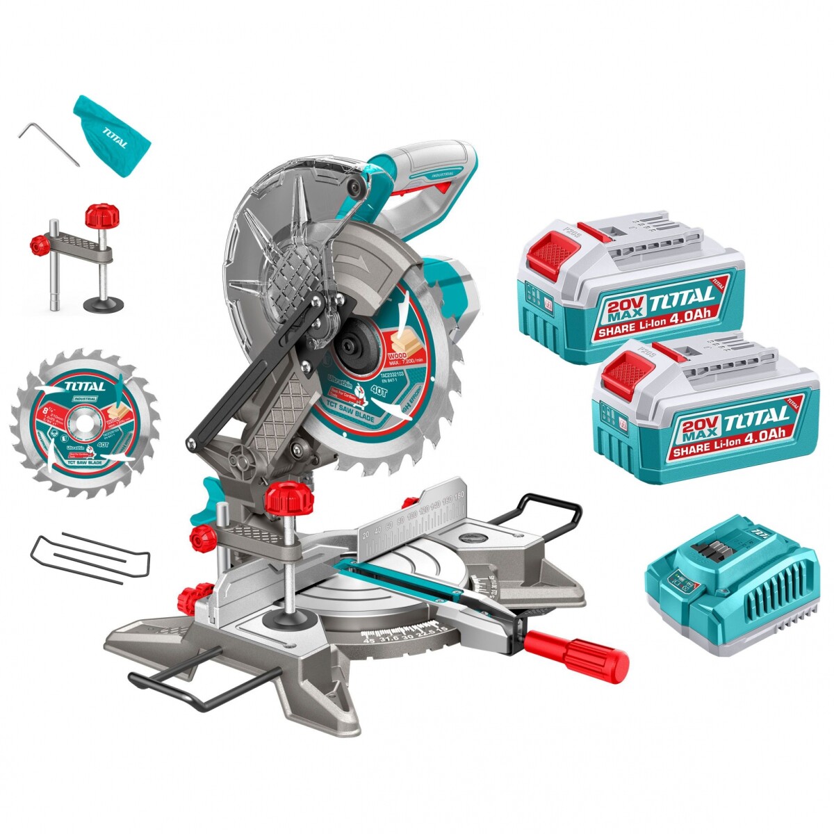 Ingletadora Inalámbrica 20v 8.1/4'' Sin Carbones - 2 Baterías 4.0Ah 