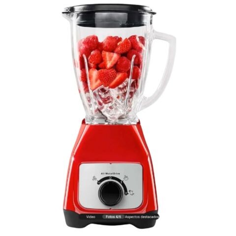 Licuadora LCA Con Vaso De Vidrio Roja
