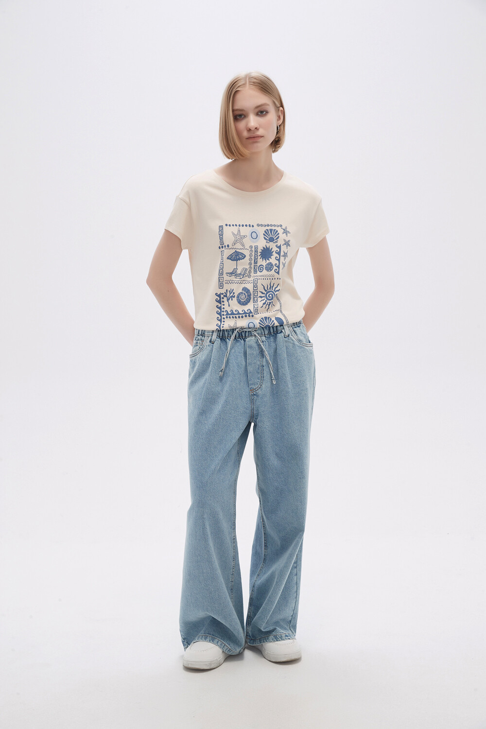 Pantalon Manisa Celeste Grisaceo