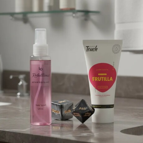Body Splash Con Feromonas + Gel Intimo + Dados Juegos Body Splash Con Feromonas + Gel Intimo + Dados Juegos