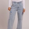 Pantalon Dama Jean Cargo Rusy Azul Claro