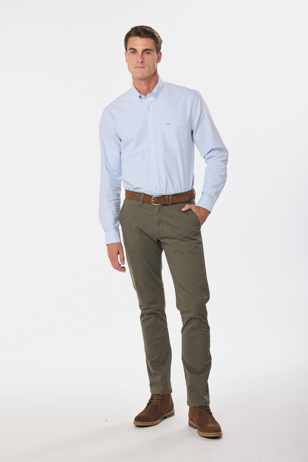 PANTALÓN SKINNY CON SPANDEX Verde