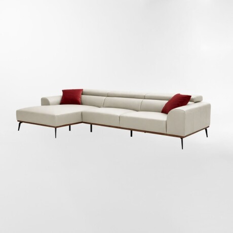 Sofá DUNA CUERO BEIGE - IZQUIERDO