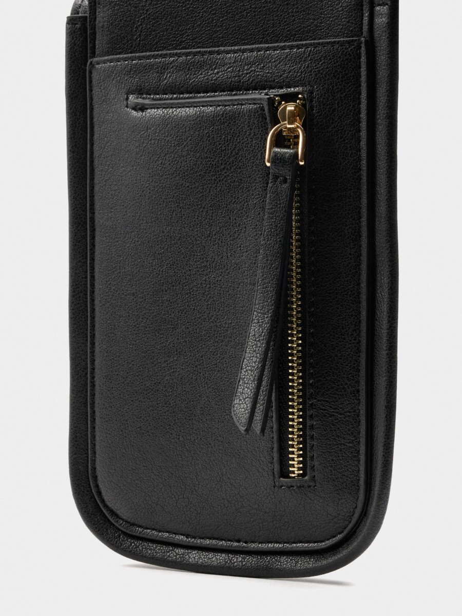 Bolsa Para Móvil Efecto Craquelado negro