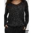 VMLEILANI NEW LS V-NECK PULLOVER REP BLACK