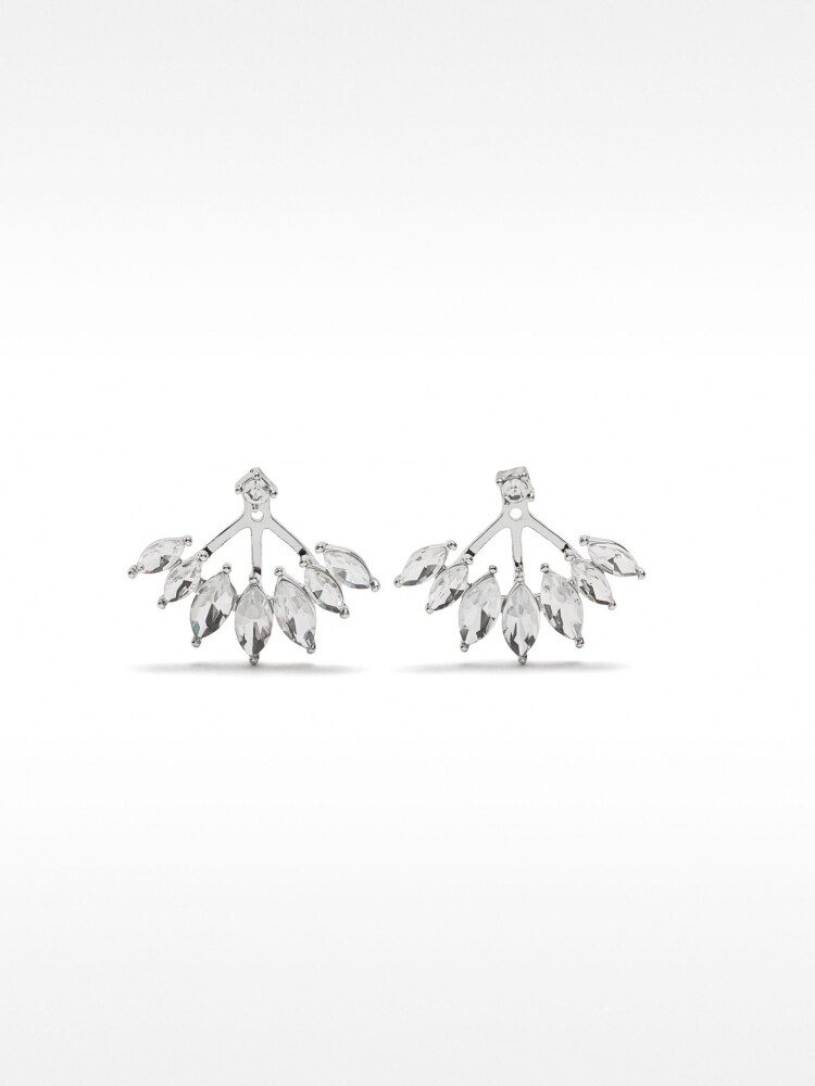 Pendientes Cortos Brillantes plateado