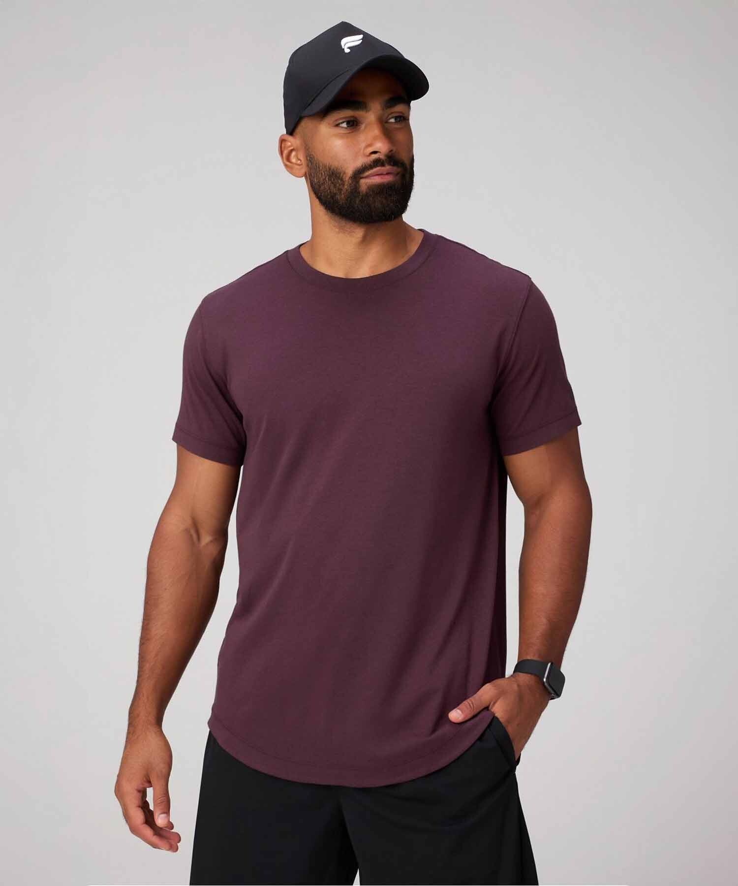 Polo Manga Corta The 24-7 Tee Curved Hem Hombre Oxblood
