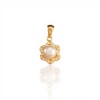 Dije Flor-Oro bajo-Con Perla y Piedra Zirconia-CP8535 conperla